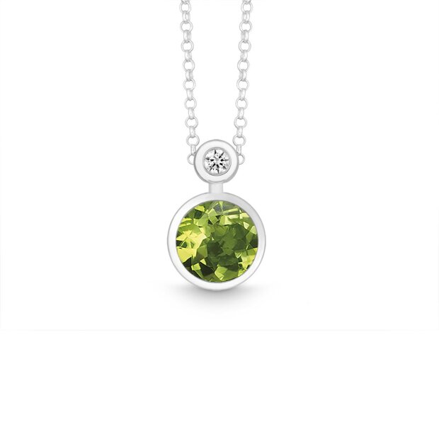 Quinn 925/- Silber Collier Peridot-Brillant 027393947