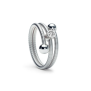 Niessing Colette C Embrace Ring 950/- Platin 2-Fach 0,05ct N371932 W.54