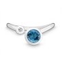 Quinn Ring 925/- Silber London Blue Topas-Brillant 0213936582