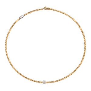 FOPE COLLIER EKA 18K GG 0,19ct 73001CX_PB_G_XBX_043