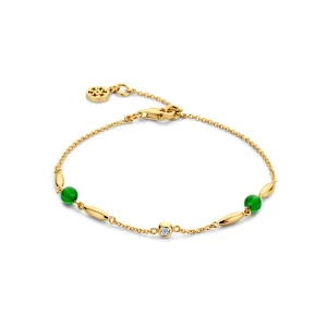 Spirit Icons Cornelia Armband Green Agate Zirkon 925/-...